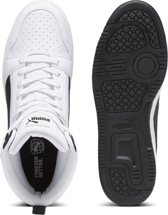 PUMA Rebound v6 Unisex Sneakers - Wit/Zwart