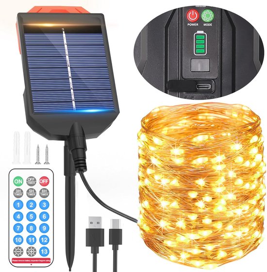 Feestverlichting Op zonne-energie 6 t/m 10 meter kopen? ✔️ Tot