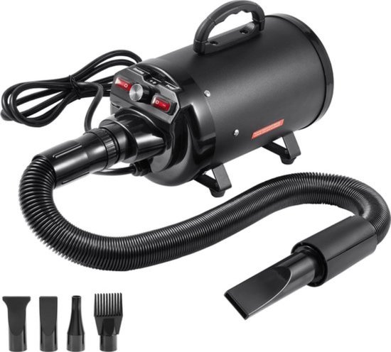 Blanlody Hond Föhn Blaster 3200W/4.5HP Pet Grooming Föhn Geluidsarme Temperatuur Verwarmer met 4 Verschillende Nozzles en Pet Grooming Borstel Blanlody Hond Föhn Blaster 3200W/4.5HP Pet Grooming Föhn Geluidsarme Temperatuur Verwarmer met 4 Verschillende Nozzles en Pet Grooming Borstel