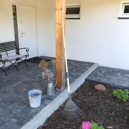 Bladhark voor Tuin en Gazon - Houten Steel, Metalen Tanden, 180 cm — afbeelding 2