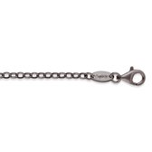 Engelsrufer Ketting ERN-AB - Lengte 80 CM - Zwart gerhodineerd sterling zilver