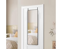 SONGMICS Volledige lengte spiegel 120x40cm Rechthoekige spiegel Muur Deur gemonteerd Aluminiumlegering Frame Gehard glas Slaapkamer Woonkamer Garderobekast Inktzwart LFM032B01