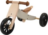 Bandits & Angels Smart Bike Loopfiets Hout 4-in-1 Groen vanaf 1 jaar - Voor Jongens en Meisjes - Houten Loop Fiets Olijfgroen - Omkeerbaar in Driewieler en Tweewieler - Verstelbaar Zadel