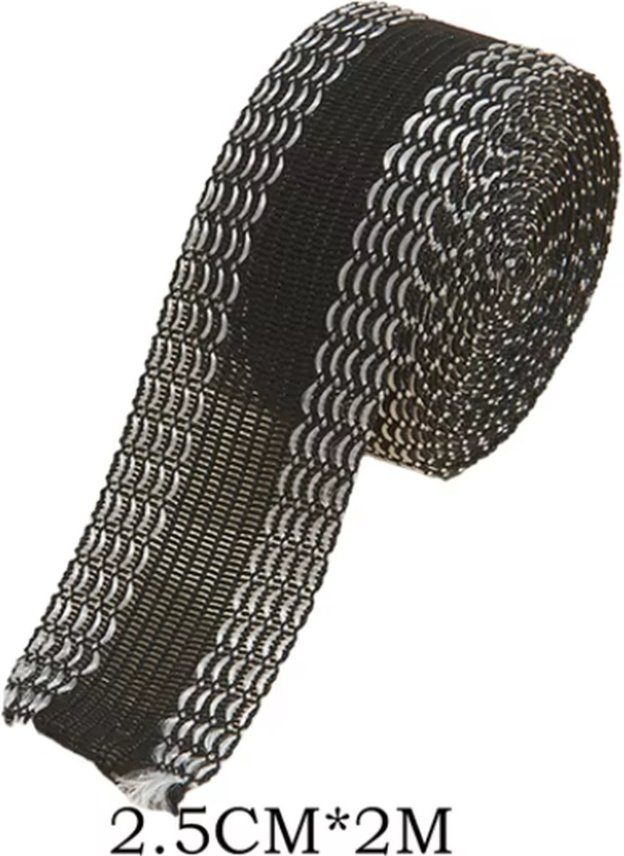 FSW-Products - Strijkband - Gordijnband - 200 cm lang - 2.5 cm breed - Inkorten Gordijnen