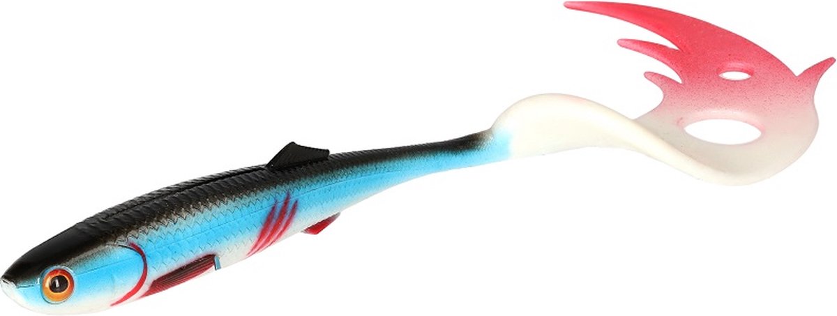 Mikado Lure Sicario Pike Tail 8.5cm/Bleeding Blue - 4 pcs.