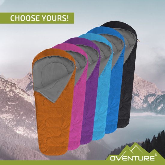Oventure SleepPlus slaapzak - 230 x 80 cm - Mummy slaapzak - 3-seizoenen - Comfortabel tot 6 °C - Voor kamperen, backpacken en festivals - Lichtgewicht en compact - Slaapzak met capuchon - Inclusief draagtas - Roze van Oventure — afbeelding 4