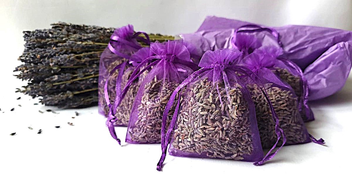 Bonheur de Provence - lavendel gedroogd - Boeket en 10 geurzakjes - kadopakket