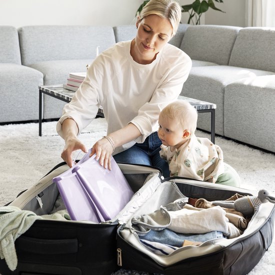 Stokke Flexi Bath X-Large, Sandy Beige - Ruim opvouwbaar babybadje - Lichtgewicht en gemakkelijk op te bergen - Handig om thuis of op reis te gebruiken - Geschikt voor kinderen van 0-6 jaar van Stokke — afbeelding 4