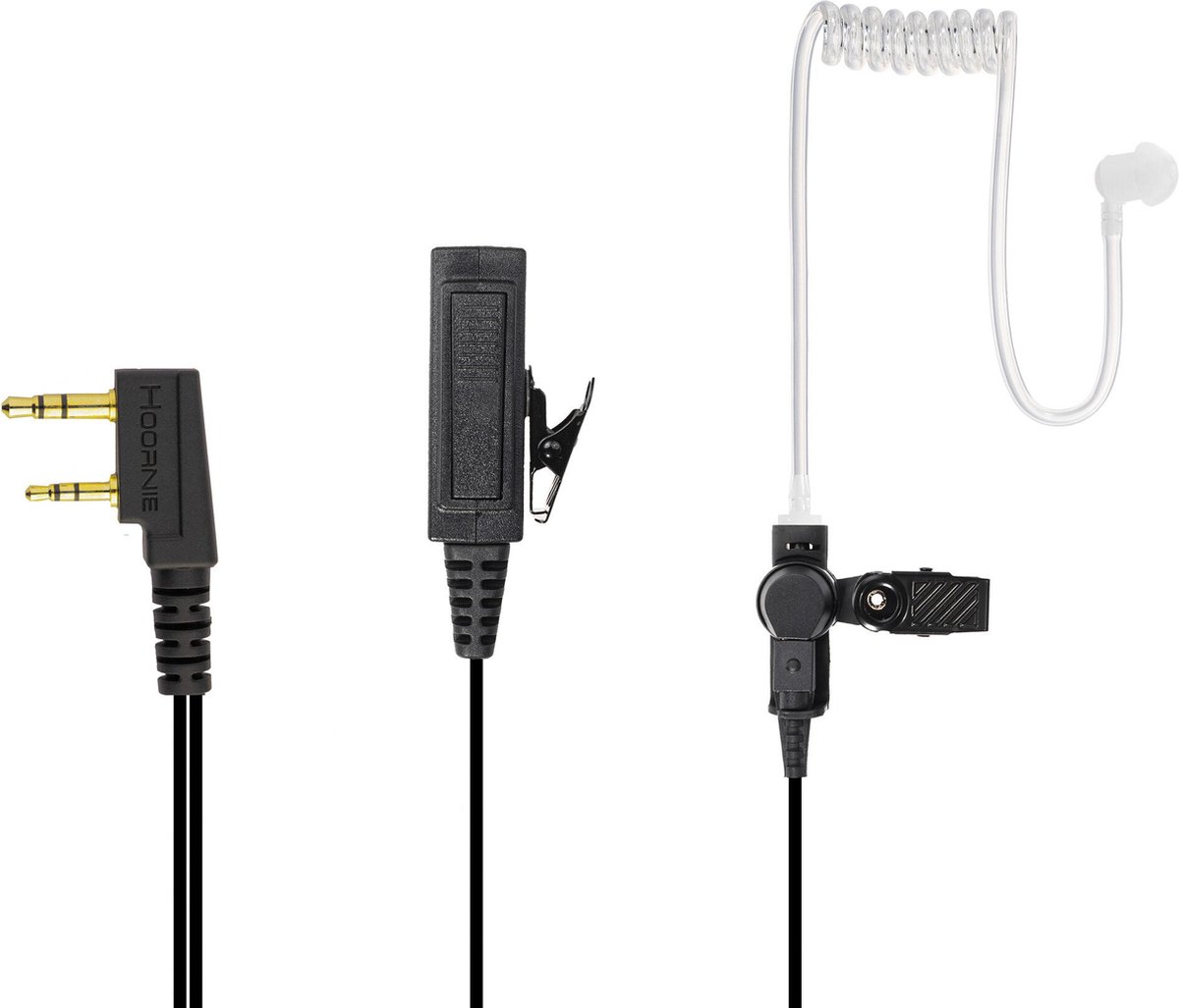 Hoornie® Baofeng Heavy Duty Portofoon Headset met Vergulde stekker. Oa voor de BaoFeng UV-5R, BF-888s, BF-88E, C2 en meer