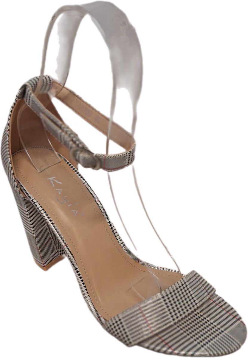 KAYLA-OPENPUMP-COLORED RUIT-LEDERLOOK-HAK10CM-40