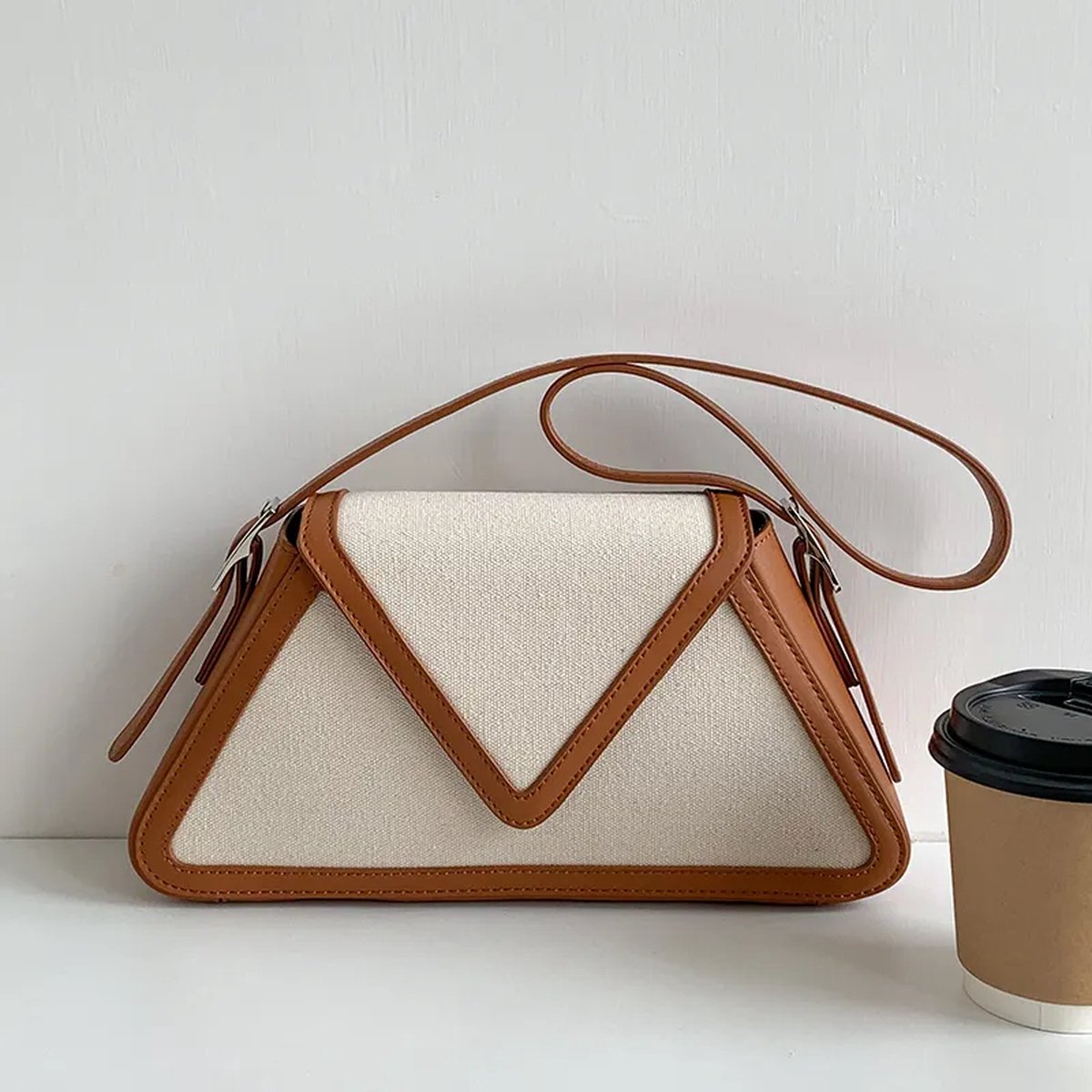 MaberLondon® Kleine tas - Dames Schoudertas - Handtas - Bruin