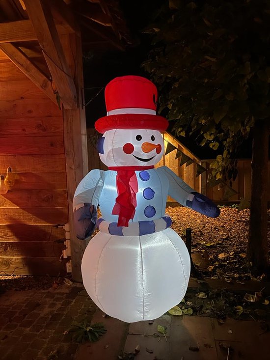 GlobaLink Opblaasbare sneeuwpop, XL, 1,8 m, schudden, grappige opblaasbare kerstman, kerstdecoratie voor binnen en buiten, binnenplaats, tuin, kerstdecoratie figuur