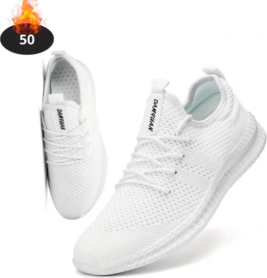 Bovista Chaussures pour femmes Homme - Baskets pour femmes - Confortables - Sportives - Casual - Adulte - Wit - Taille 50