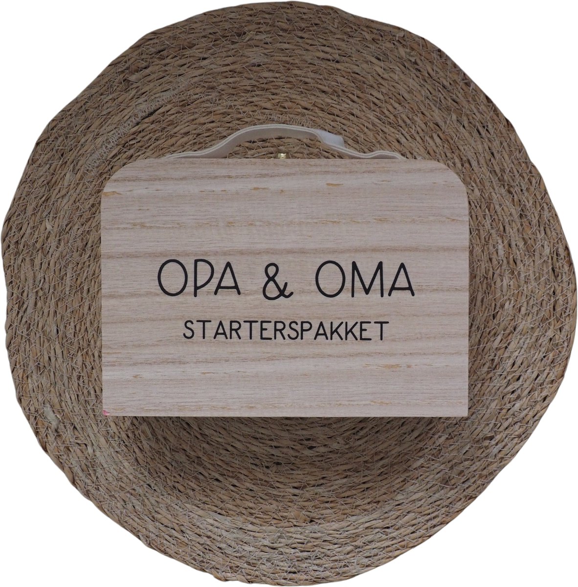 Goedkoopste Houten koffertje | Opa en oma starterspakket | Zwangerschapsaankondiging | Zwanger | Baby | Logeer koffer