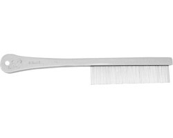 Spratts - verchroomde kam - zeer fijn - nr. 73 - 15 cm - professionele dierenkam - voor gezicht en ogen - oogverzorging hond - ontwollen