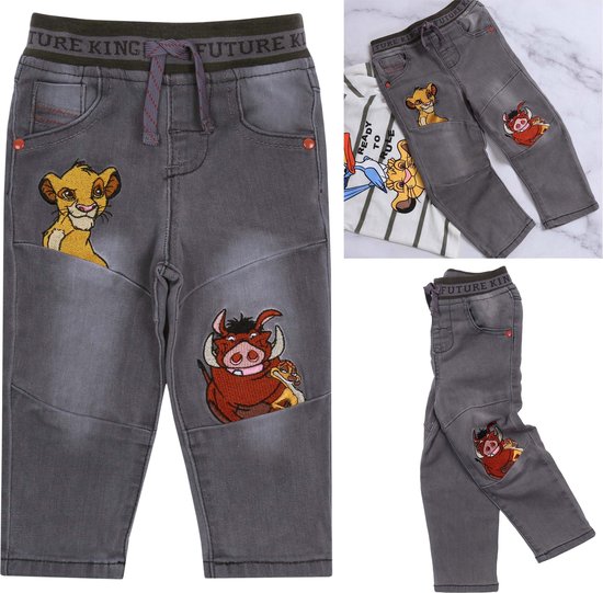Jean/jean gris avec élastique, poches et graphismes - Timon et Pumbaa DISNEY / 74