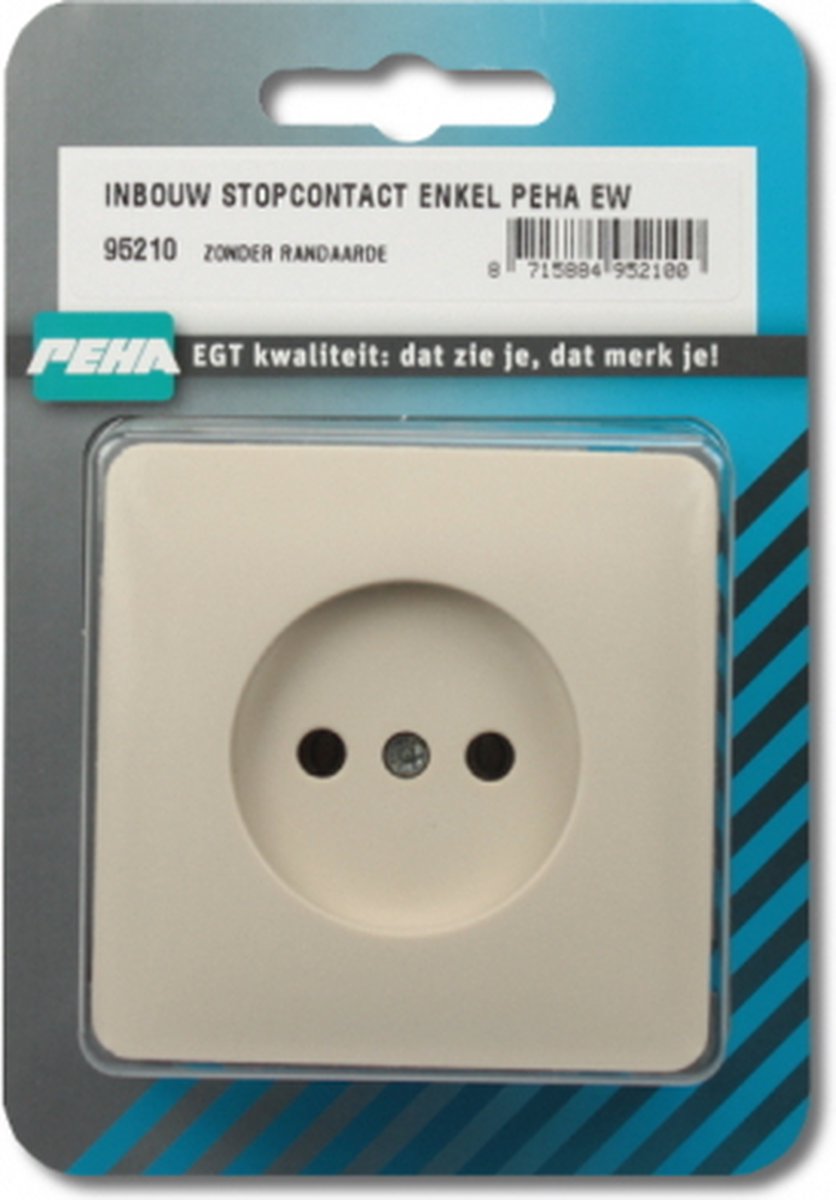 INBOUW STOPCONTACT ENKEL PEHA EW