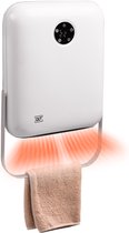 QLT Badkamer Verwarming met Wandmontage en Handdoekrek – Elektrische Kachel met Thermostaat – IP-22 Heater – 2000W – Weektimer - Wit