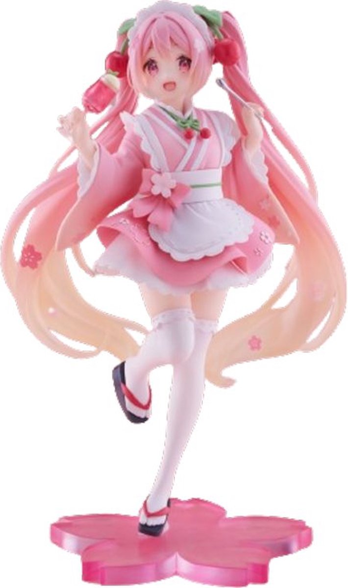 Taito - Hatsune Miku - Coreful - Newley Written - Sakura - Miku - Japanese Cafe - 18 cm - Anime Figuur