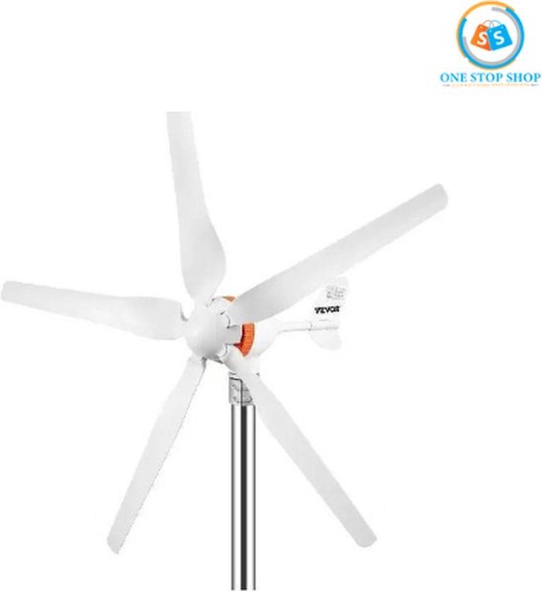 Luxe Windturbine – 3 Propellers – Alternative Energie Generator – Propeller Windmolen Generator – Wind Energie – 400W – Wit