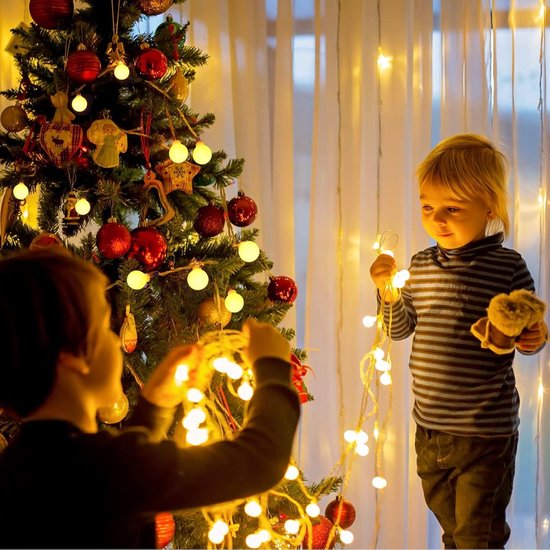 Lichtsnoer met 100 leds, 100 leds, voor binnen en buiten, 8 modi, dimbaar, met timer, energiebesparend, ideaal voor Kerstmis, bruiloft, feest, tuin (warmwit Lichtsnoer met 100 leds, 100 leds, voor binnen en buiten, 8 modi, dimbaar, met timer, energiebesparend, ideaal voor Kerstmis, bruiloft, feest, tuin (warmwit