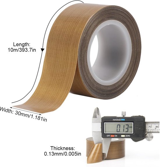 Warmtetransfertape, 4 rollen, 20 mm x 33 m, hittetransfertape, hittebestendige band, geen resten, hoge temperatuurband voor elektronica, print, doe-het-zelf handwerk