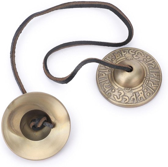 Tingsha Bekkens - Tibetaanse Klokken voor Boeddhistische Meditatie Yoga - Om Namah Shivay Reliëf Manjira Spirituele Geschenken van Tingsha. — afbeelding 3