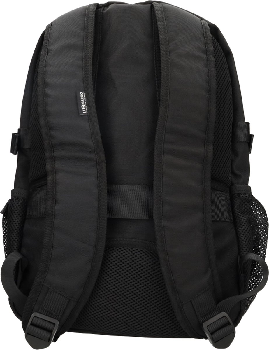 Laptop Rugzak 17 Inch - Waterafstotende Weekendtas 16l - Rugtas 42x34x18 - Waterdichte Reistas - Comfortabele Schooltas voor Jongens & Meisjes - Laptop Tas - Travel Bag - Compact Formaat voor Heren & Dames - Backpack - Zwart - Leonardo – foto 6