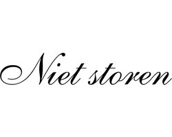 Interieursticker Niet Storen