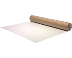 AVOID® Stucloper Karton Wit/Bruin 50M² – 250gr/m² – Dubbelzijdige Vloerbescherming met PE-Coating – Voor Bouw, Schilderwerk & Renovatie – 1.30M Breed