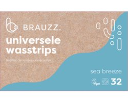 Brauzz Wasstrips Sea Breeze - Wasmiddeldoekjes voor Witte, Gekleurde en Zwarte Was - Wasmiddel Strips - Wasmiddel Vellen - Laundry Strips (32 wasbeurten)