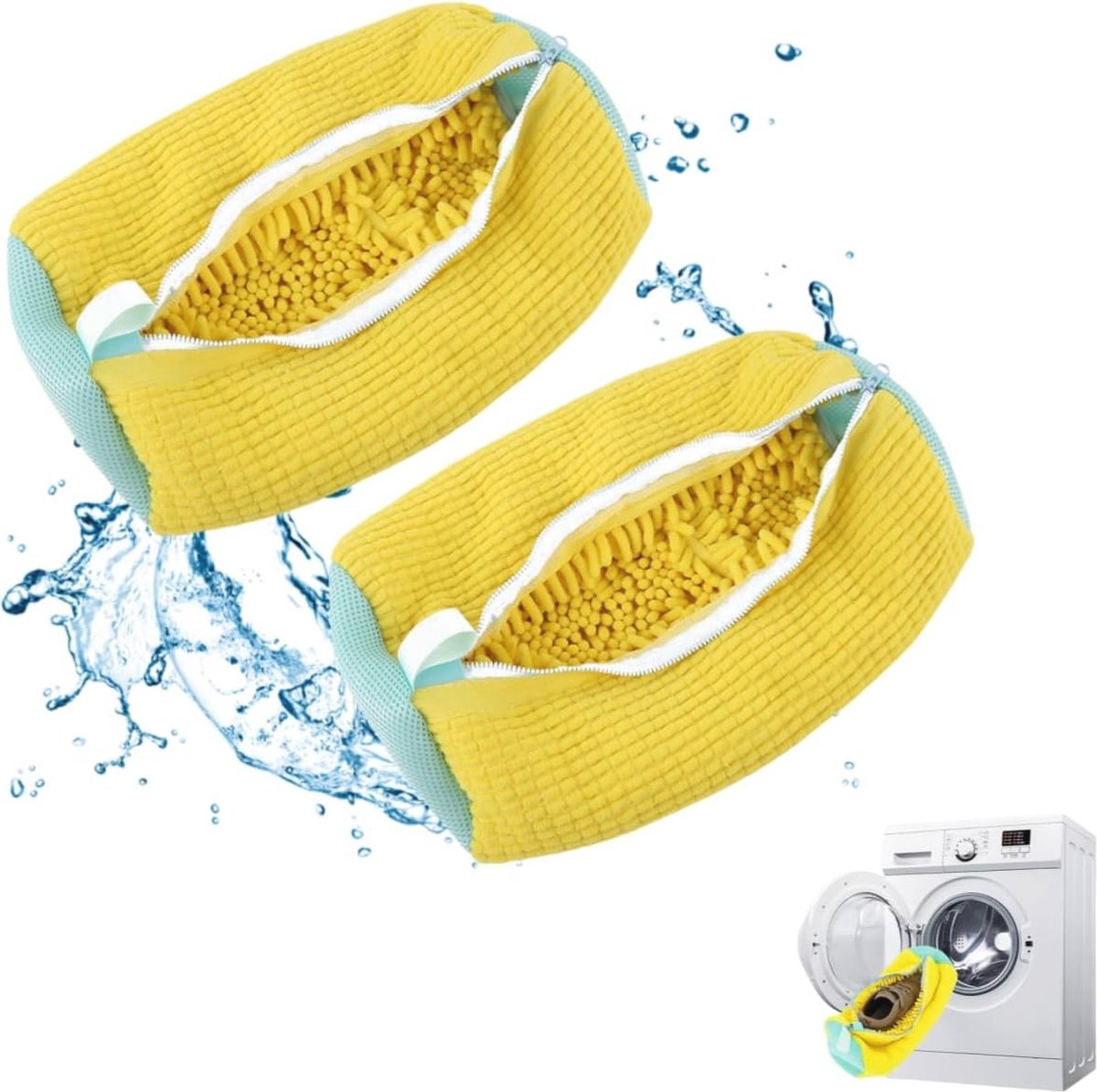 Goedkoopste Waszak voor Schoenen, 2 Stuks - Herbruikbare Schoenenwaszak voor 360° Reiniging in de Wasmachine