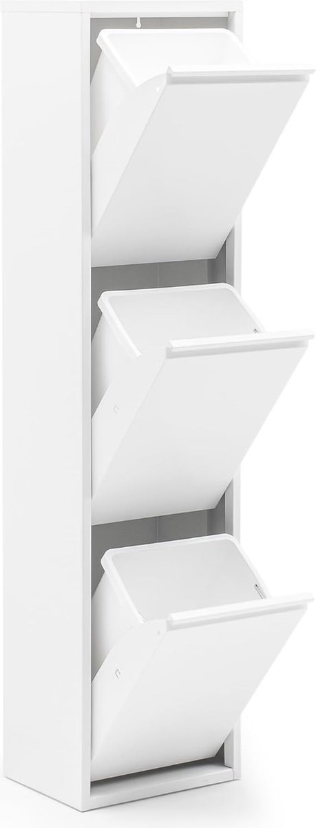 Goedkoopste Vuilnisemmer voor Keuken en Thuis | Vlekbestendigheid | Afvalscheidingssysteem 3x 15L | Wandmontage