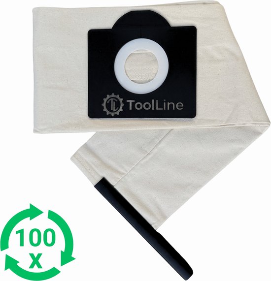 ToolLine® - Herbruikbare stofzuigerzak tot 100 keer - Geschikt voor Kärcher WD3 - WD4 - WD5 - WD6 - 6.959-130.0 - Parkside - DeLonghi - Electrolux - Hoover - Moulinex - Progress - Tornado - Volta - Karcher stofzuigerzakken