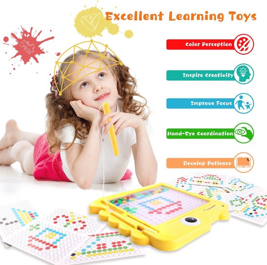 Kikidex Speelgoed voor peuters van 1-3 jaar,Magnetisch Tekenbord, speelgoed voor meisjes van 1-2 jaar,Magic Painting Board educatief speelgoed voor baby's en kinderen,verjaardagscadeau-Groen Kikidex Speelgoed voor peuters van 1-3 jaar,Magnetisch Tekenbord, speelgoed voor meisjes van 1-2 jaar,Magic Painting Board educatief speelgoed voor baby's en kinderen,verjaardagscadeau-Groen