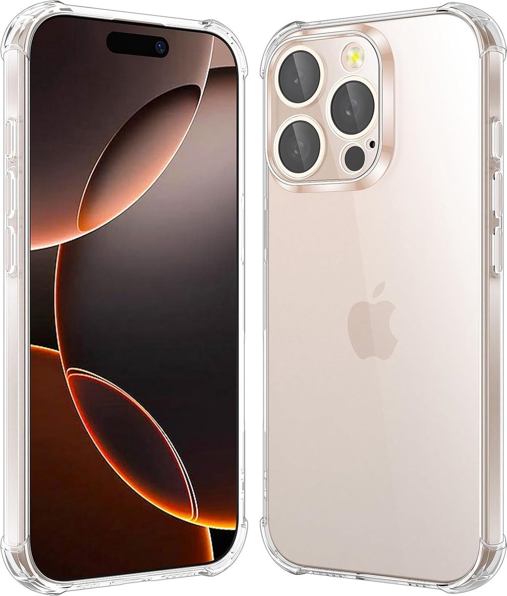 Geschikt voor iPhone 16 Pro Max Hoesje Transparant Anti-Shock Hoes met Hoekbumpers - Epicmobile