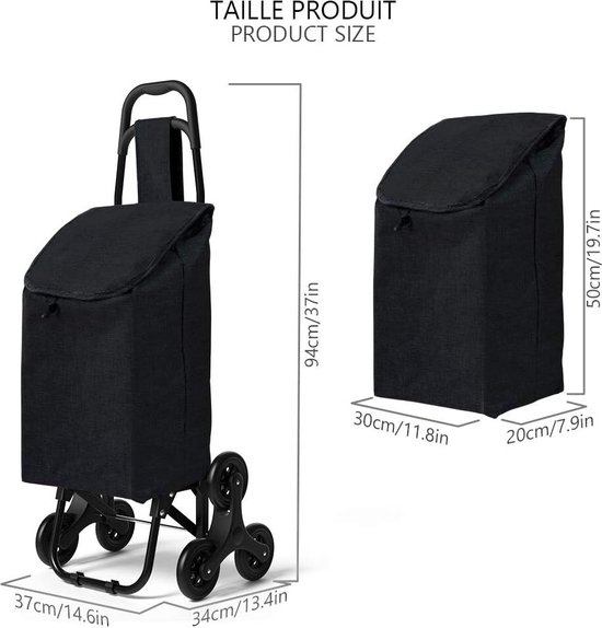 Solacis Chariot sur roulettes - Chariot - Chariot de transport sur roulettes - Chariot de transport - Must have !