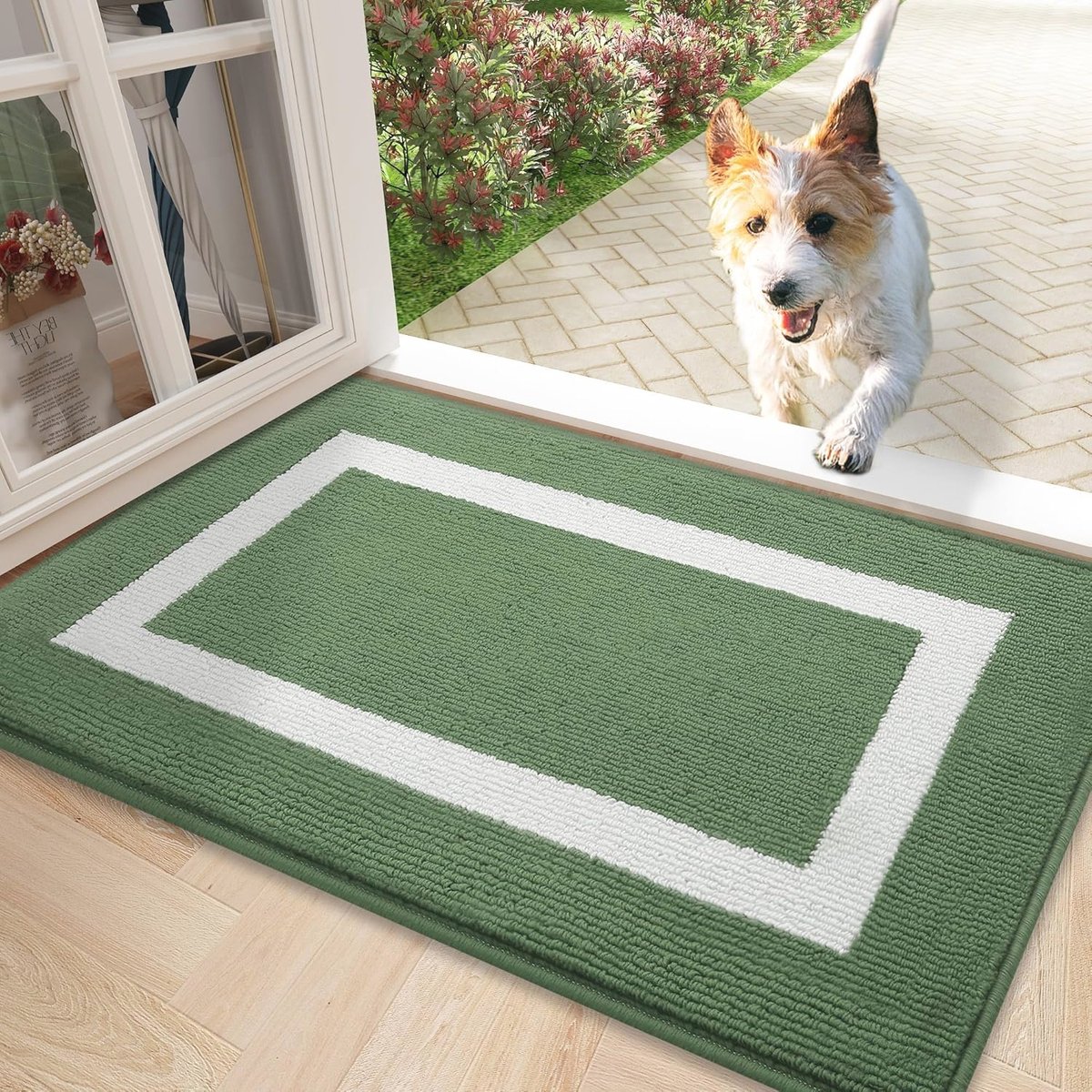 Deurmat Wasbare Deurmat Binnen Antislip Vuilvangmat Deurmat Entree Tapijt voor Voordeur Bi