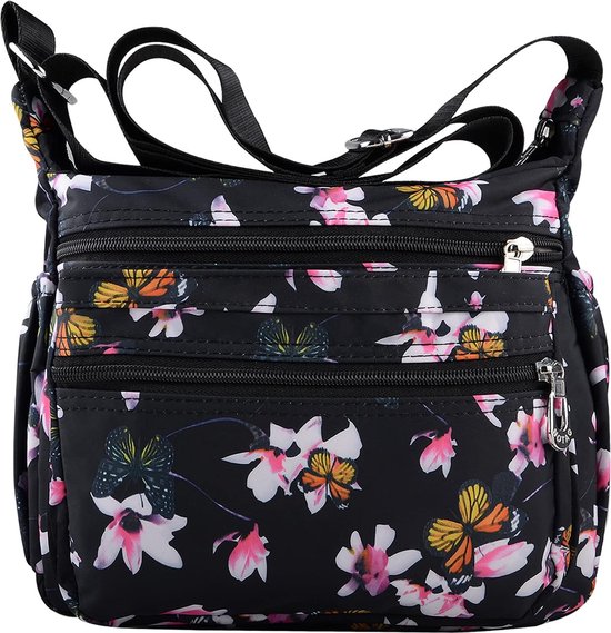 Trendy Ribfluweel Dames Schoudertas met Meerdere Vakken main image 1