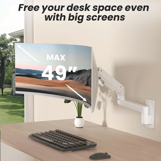 Maclean Touch monitorhouder vrijstaand met voet VESA 75x75/100x100 17 -32 max 8kg MC-989