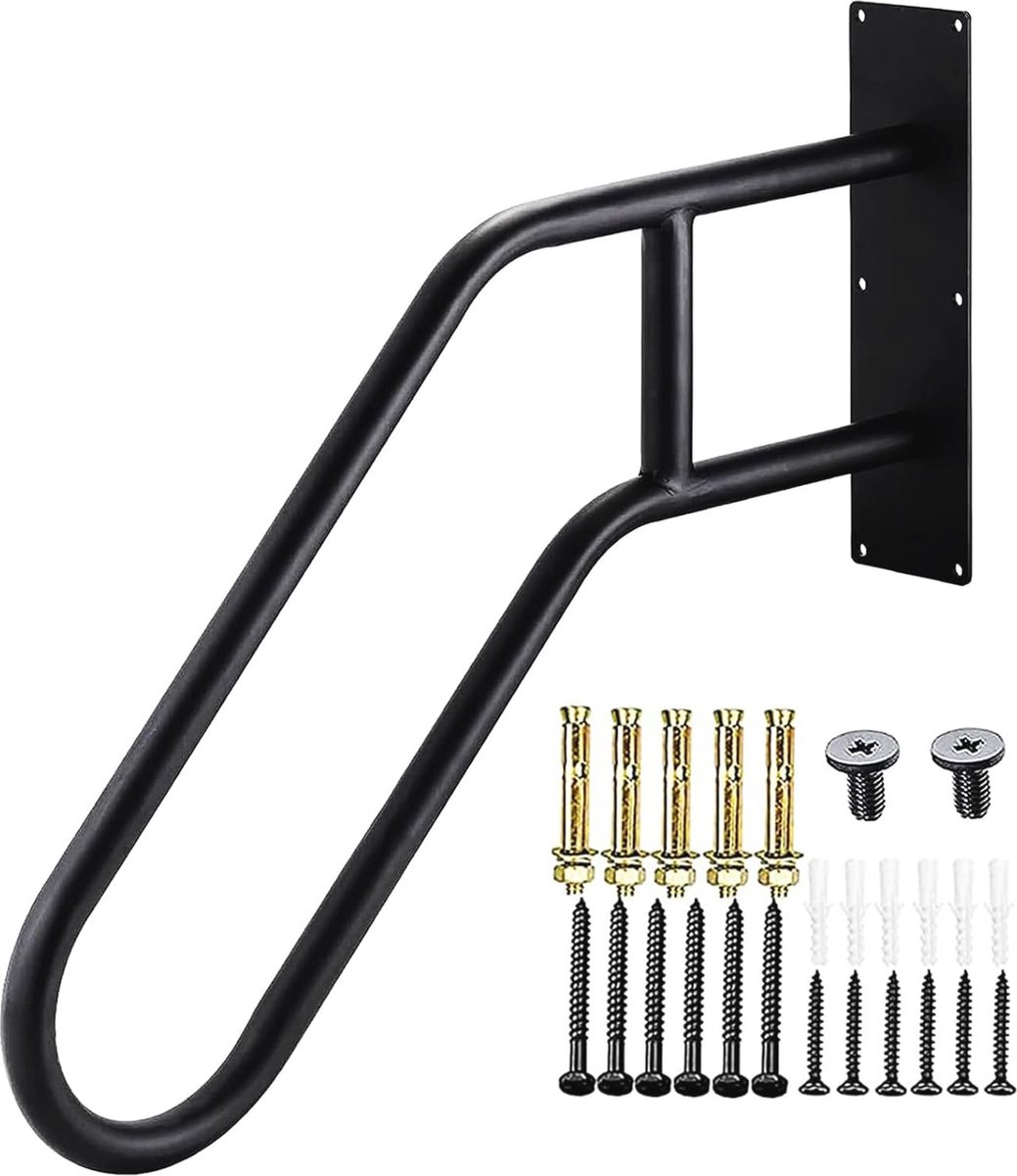 Professionele Houten Trapleuning - Antislip & Veiligheid voor Thuisgebruik (59 cm)