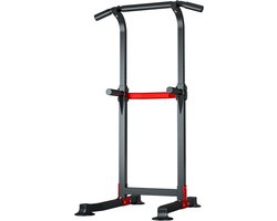 KRACHTSTATION Pull-up bar/ Optrekstang Multifunctionele Thuis Fitness Power Tower Dip Station - Verstelbare Hoogte - Antislip Voet pads - Max. 150 kg (330 lbs)