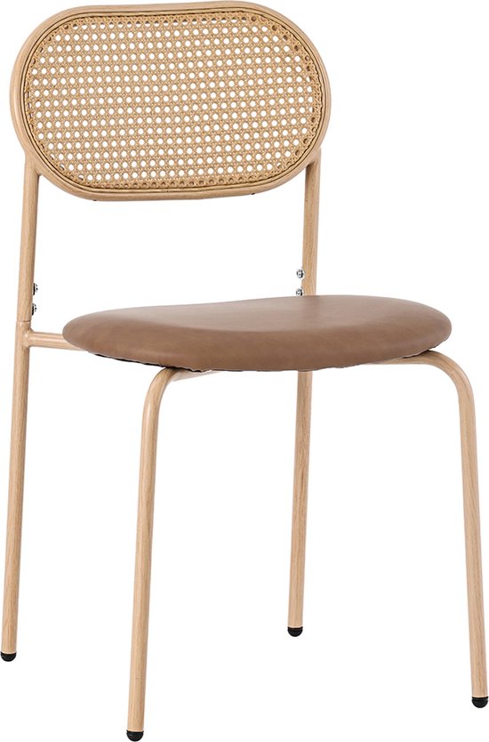 Eetkamerstoel Bobby Beige Poot Anodic Brown | Zen Lifestyle
