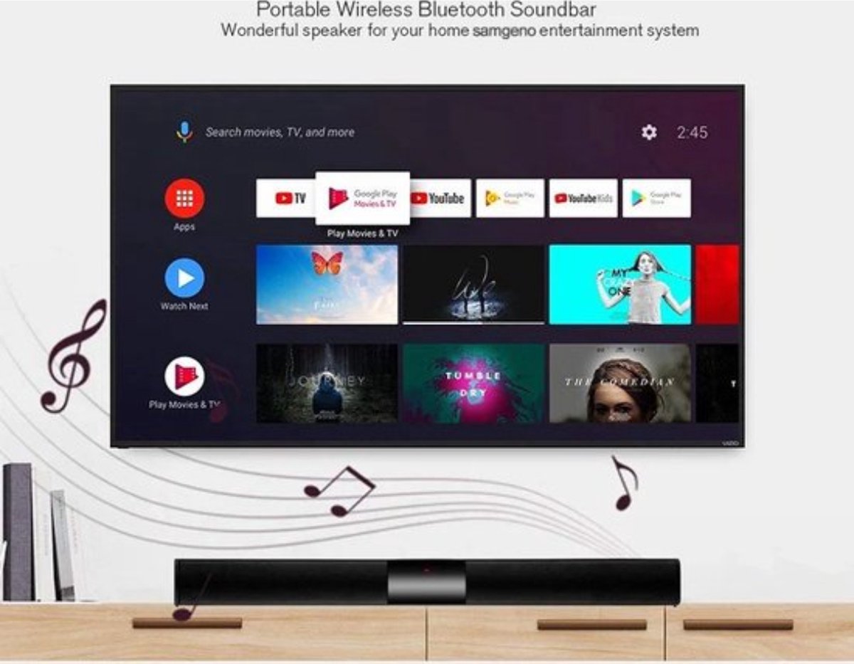 Bluetooth Soundbar met Afstandbediening - Zwart - afbeelding 2
