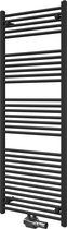Bol.com Radiatorconnect handdoekradiator zwart-recht-midden aansluiting B 600 x H 800. aanbieding