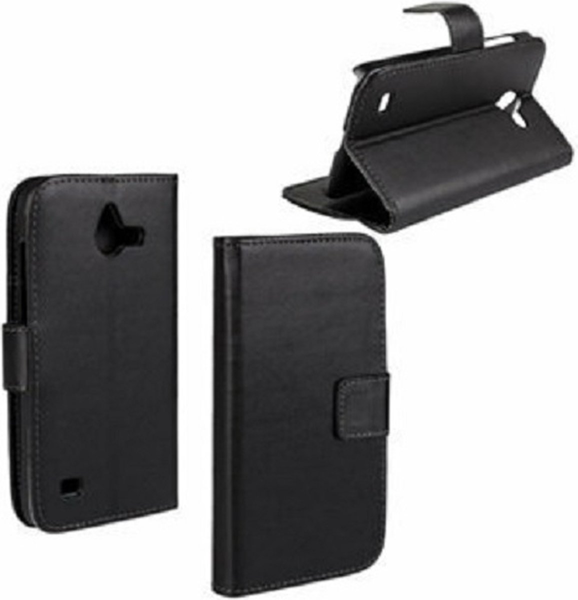 Huawei Y550 Hoesje Met Pasjeshouder Bookcase Zwart