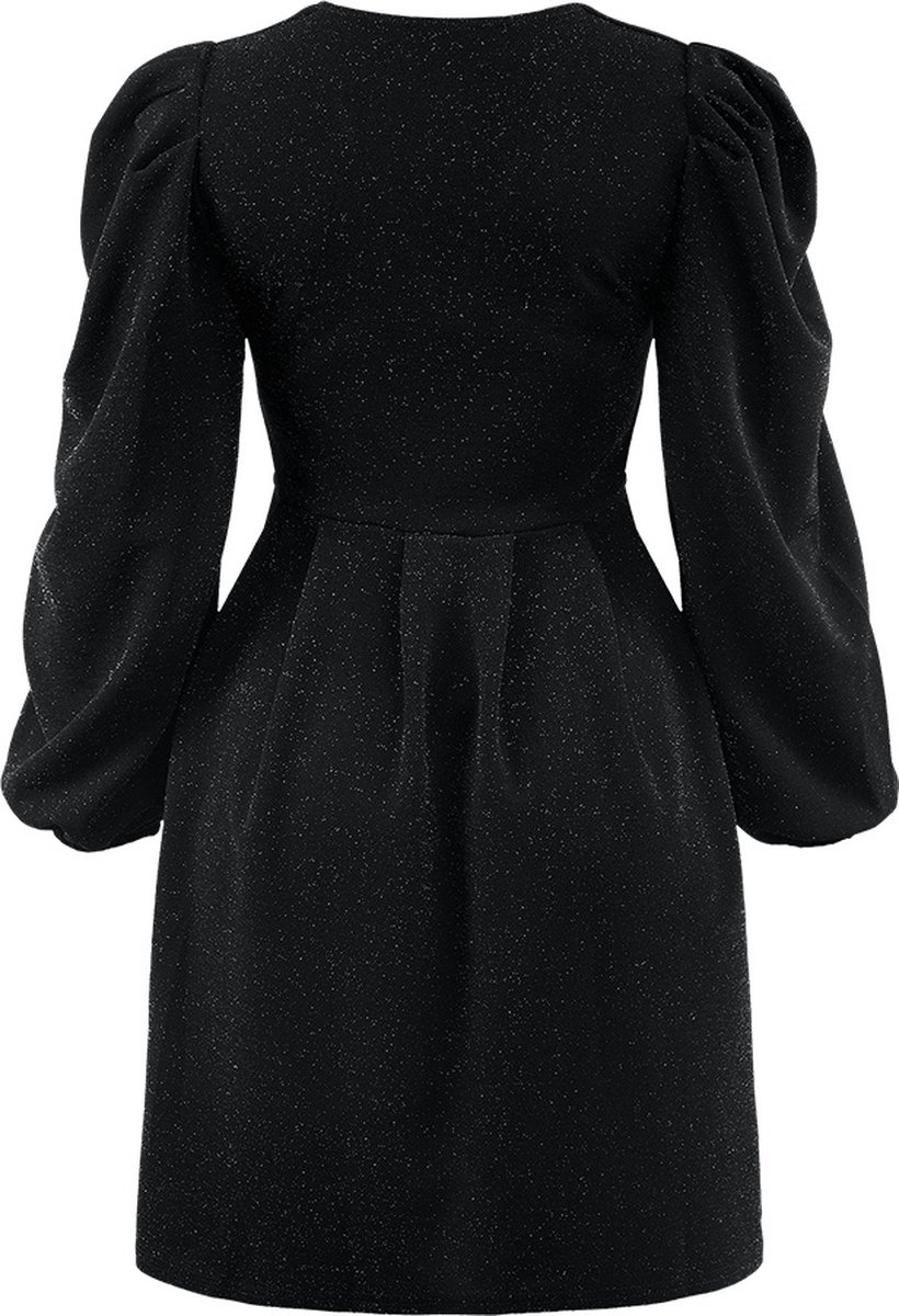Sisters - Glitter jurk - Zwart Zilver - Maat XS | bol.com