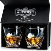 Verres à Whisiskey torsadés à whisky - 2 Verres - Set de verres à whisky - Verres à Verres à eau - Verres à boire - Glas de 345 ml - Cadeau pour homme et femme - Cadeau pour homme et femme