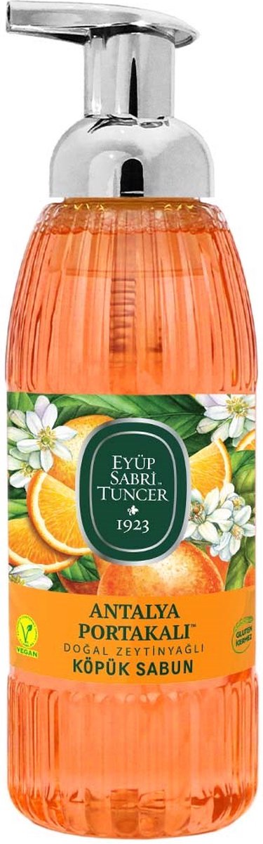 Eyüp Sabri Tuncer – Antalya Sinaasappel met 100 % natuurlijke Olijfolie - Schuimzeep met pomp – 500 ML