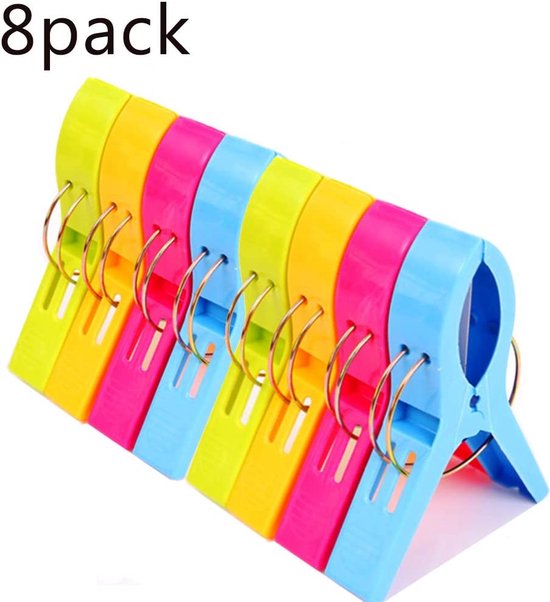 48 épingles à Linge Avec Panier De Rangement - Multicolores, Clips En Plastique Stables Pour Linge, Serviette, Plage - 9